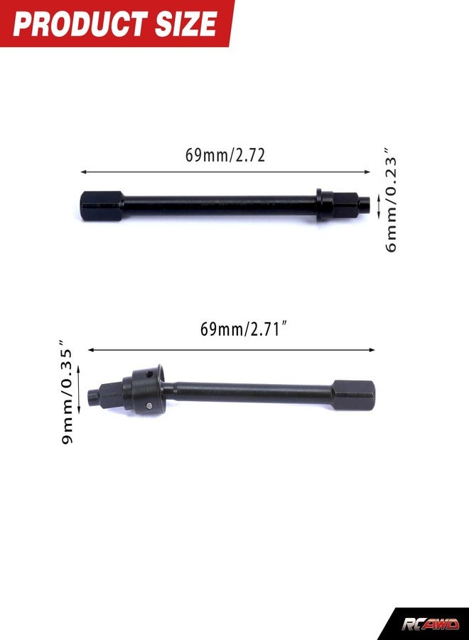 RCAWD #45 Steel Front CVD Drive Shaft Rear Axle Shafts and Portal Stub Axles for RC 1/18 Axial UTB18 Upgrade Parts - Image 2